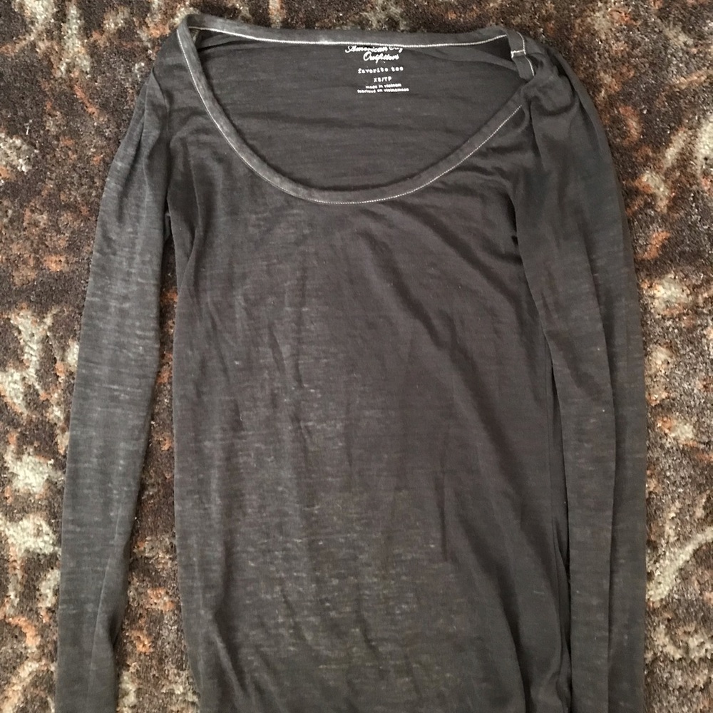 American eagle distressed sheer 'favorite tee'